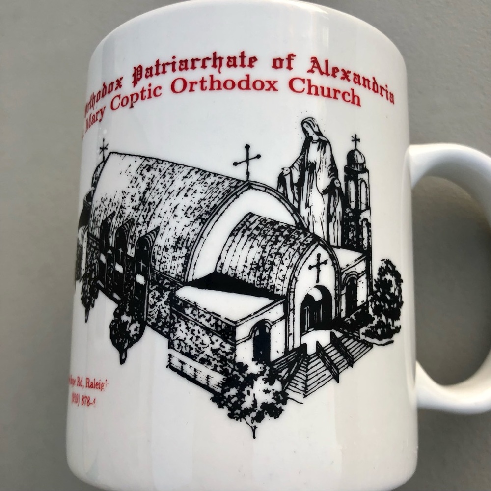 St. Mary Coptic orthodox Coffee Cup Mug Pope visit